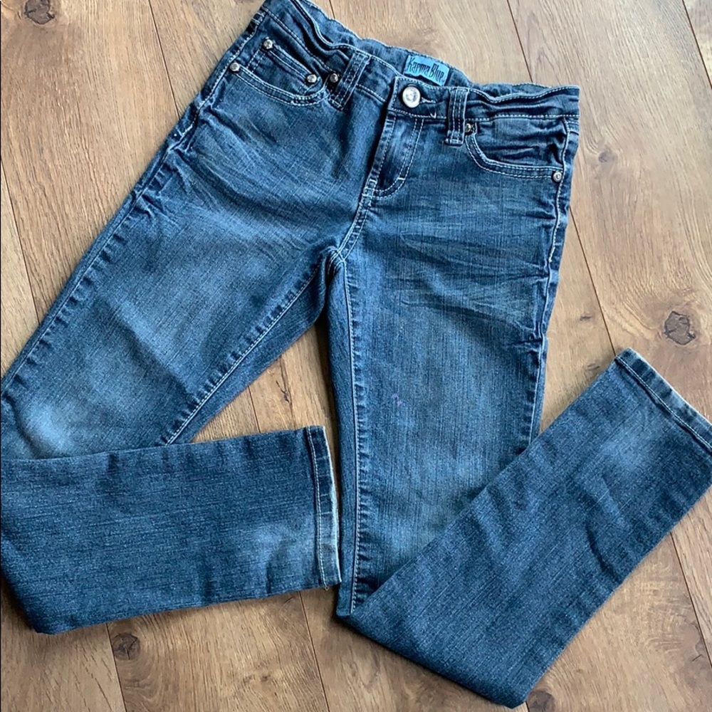 Karma Blue Rhinestone Jeans - Picture 2 of 8